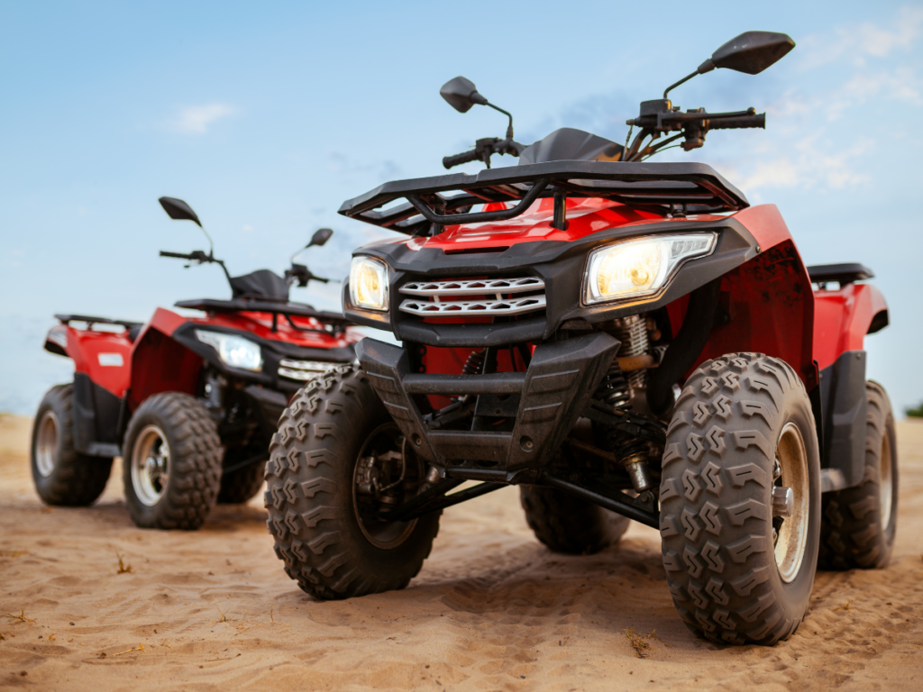 ATVs in the desert.